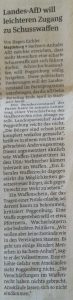 Zeitungsartikel vom 19.04.2016 (Volksstimme Staßfurt)